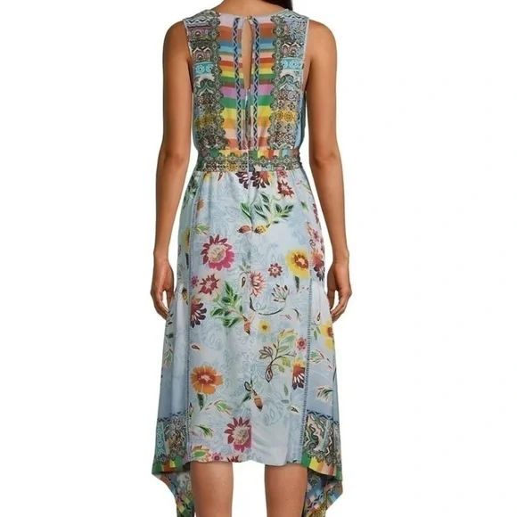 Johnny Was silk RAINBOW NAIA DRESS NWT - Picture 4 of 8